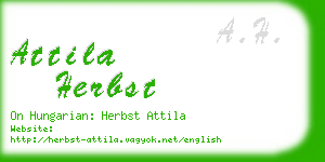 attila herbst business card